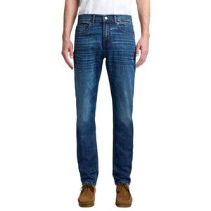 7 For All‎ Mankind Jeans Men 33 Blue Medium Wash Denim Slimmy Slim Straight